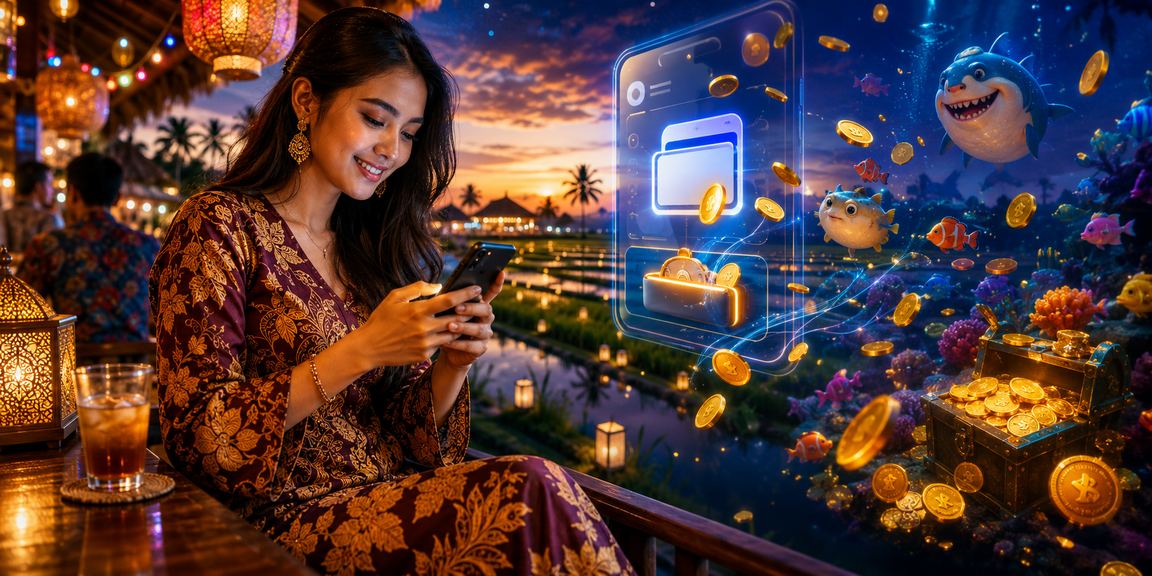 Permainan memancing slot bertemakan batik Kedah dalam suasana tradisional