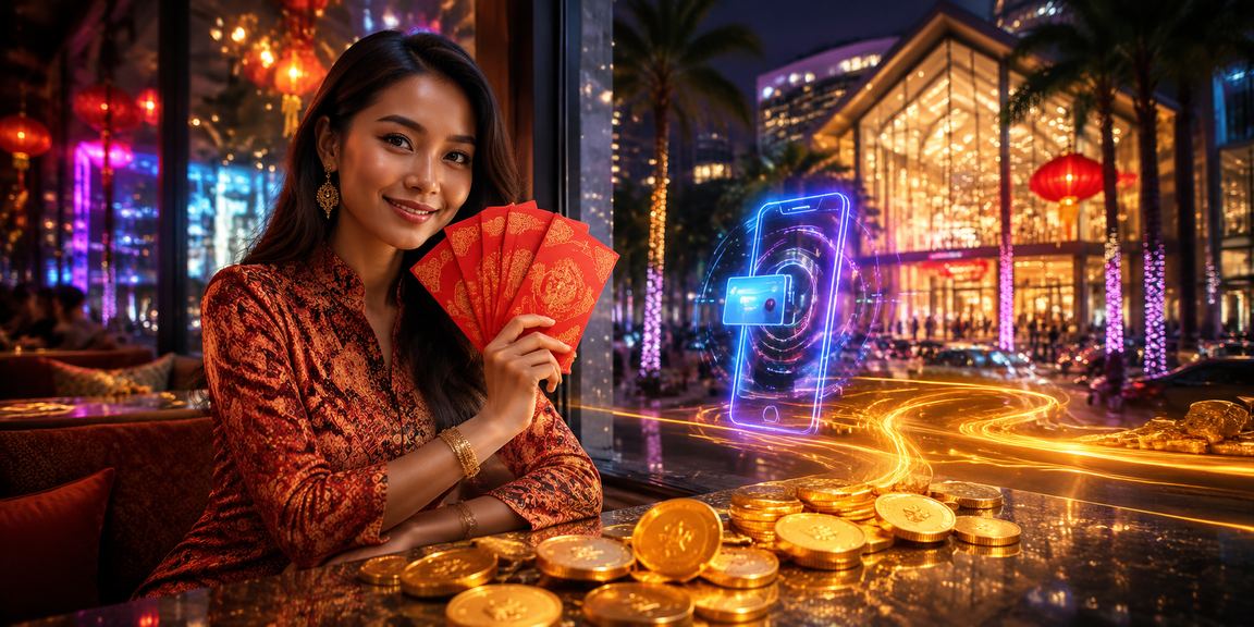 Pengguna Malaysia menguruskan bonus sampul merah melalui telefon di Kuala Lumpur