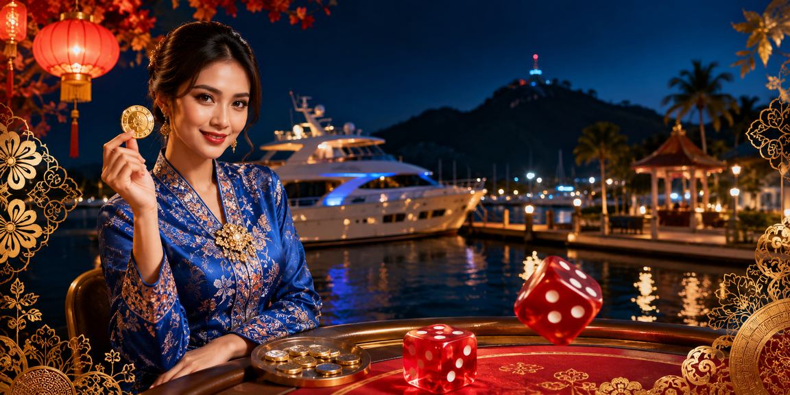Permainan slot bertemakan Langkawi dengan pemain memakai baju kurung